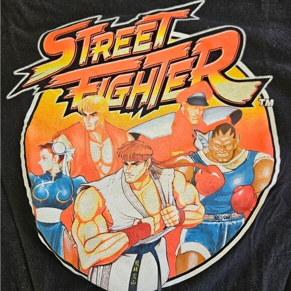 Street Fighter Retro Graphic Logo Sega Capcom Short Sleeve Video Game T-Shirt M - Picture 5 of 6